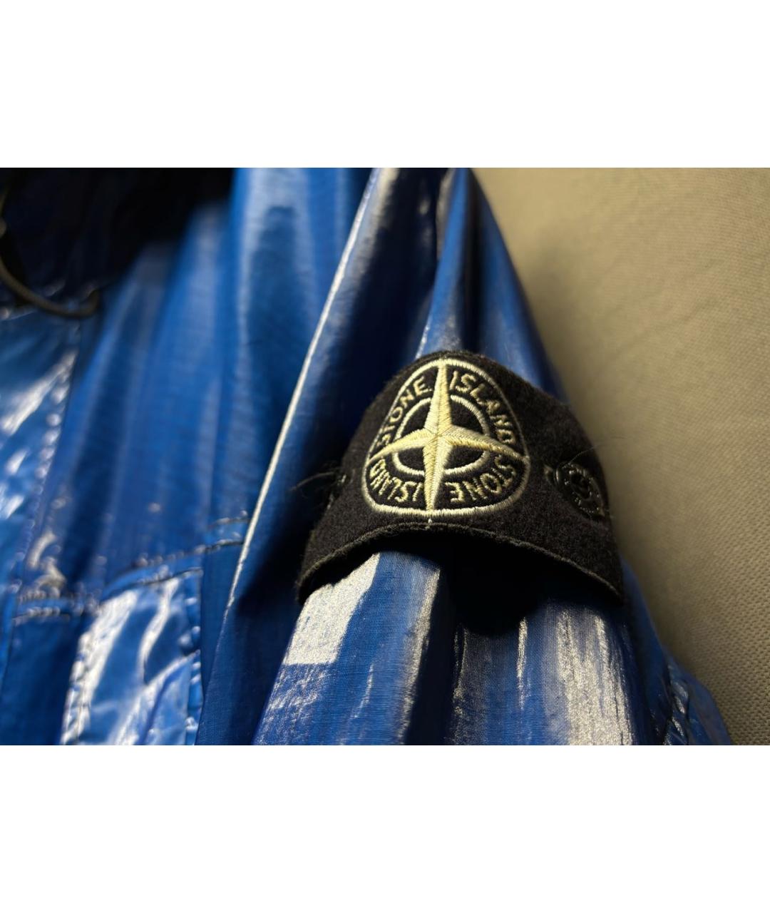 STONE ISLAND Синяя полиамидовая куртка, фото 4