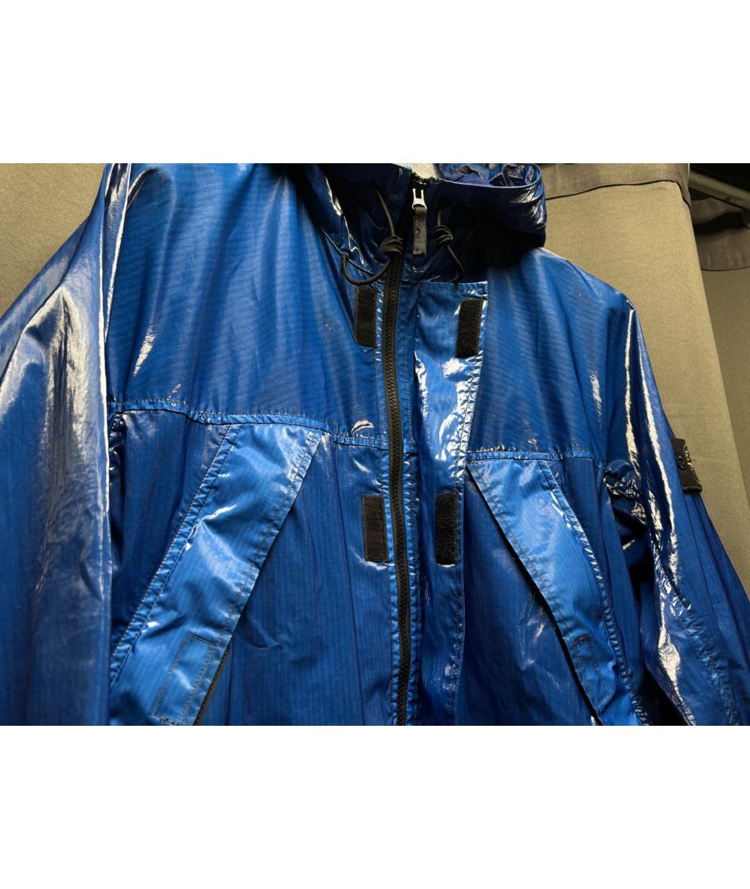 STONE ISLAND Синяя полиамидовая куртка, фото 3
