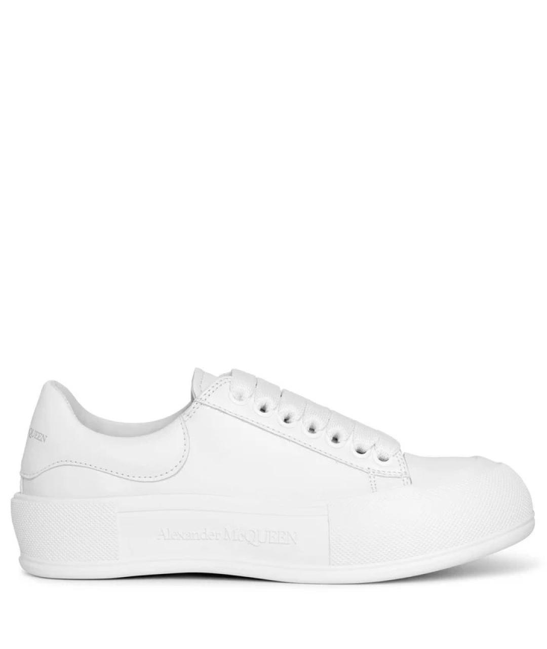 ALEXANDER MCQUEEN Белые кожаные кроссовки, фото 5