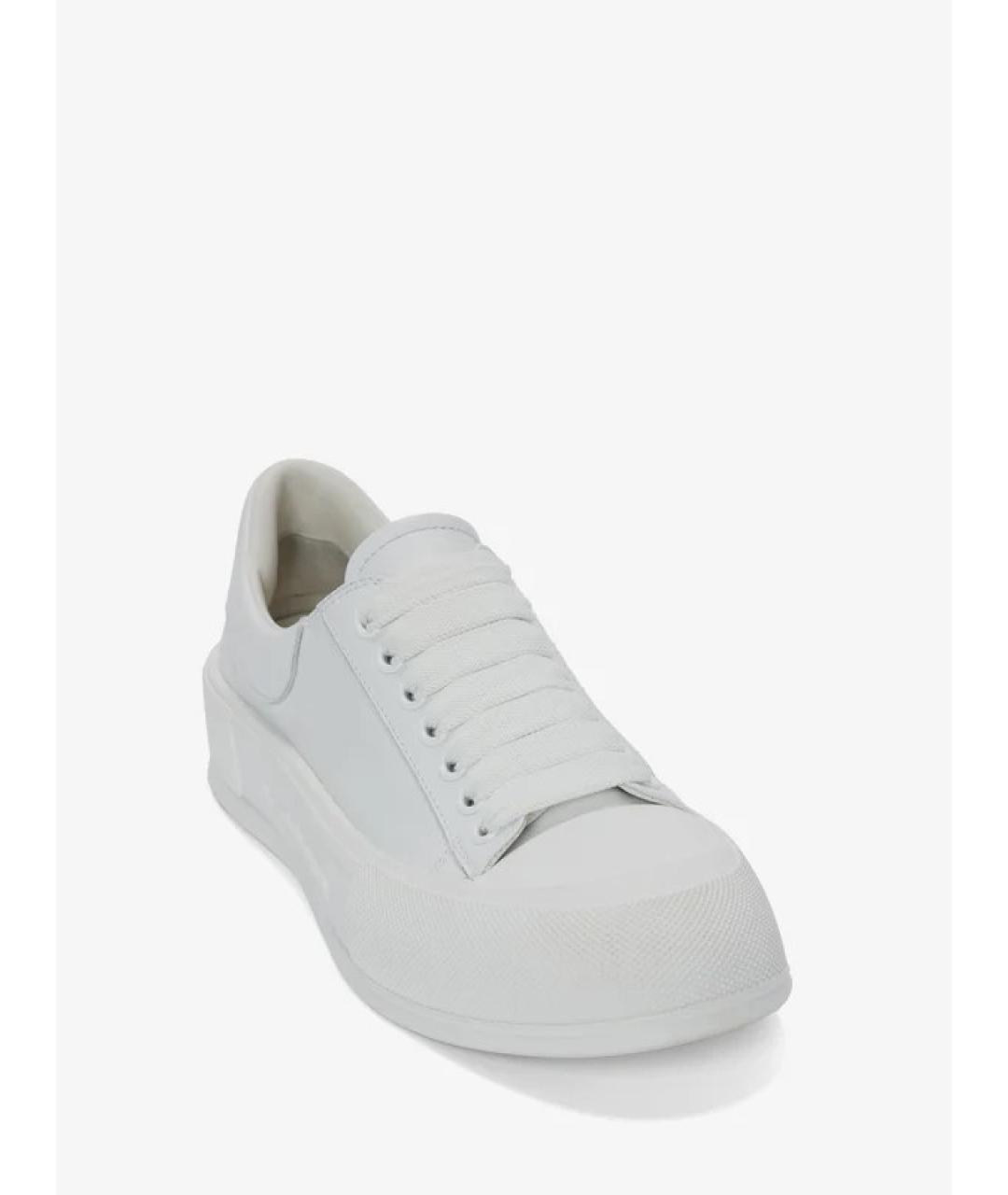 ALEXANDER MCQUEEN Белые кожаные кроссовки, фото 2