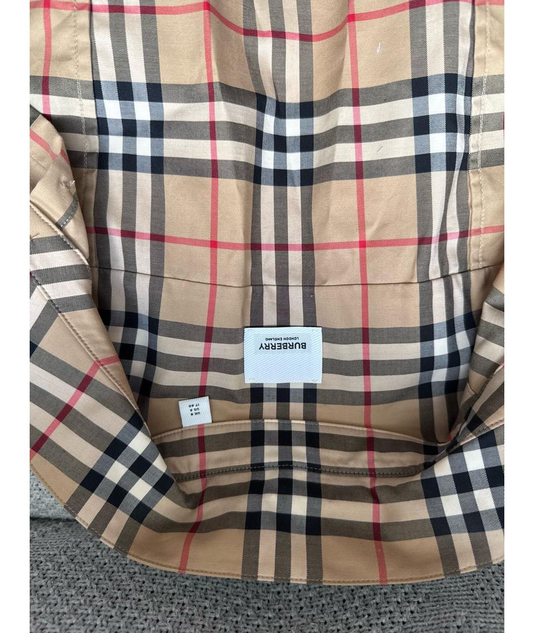 BURBERRY Бежевая хлопковая рубашка, фото 3