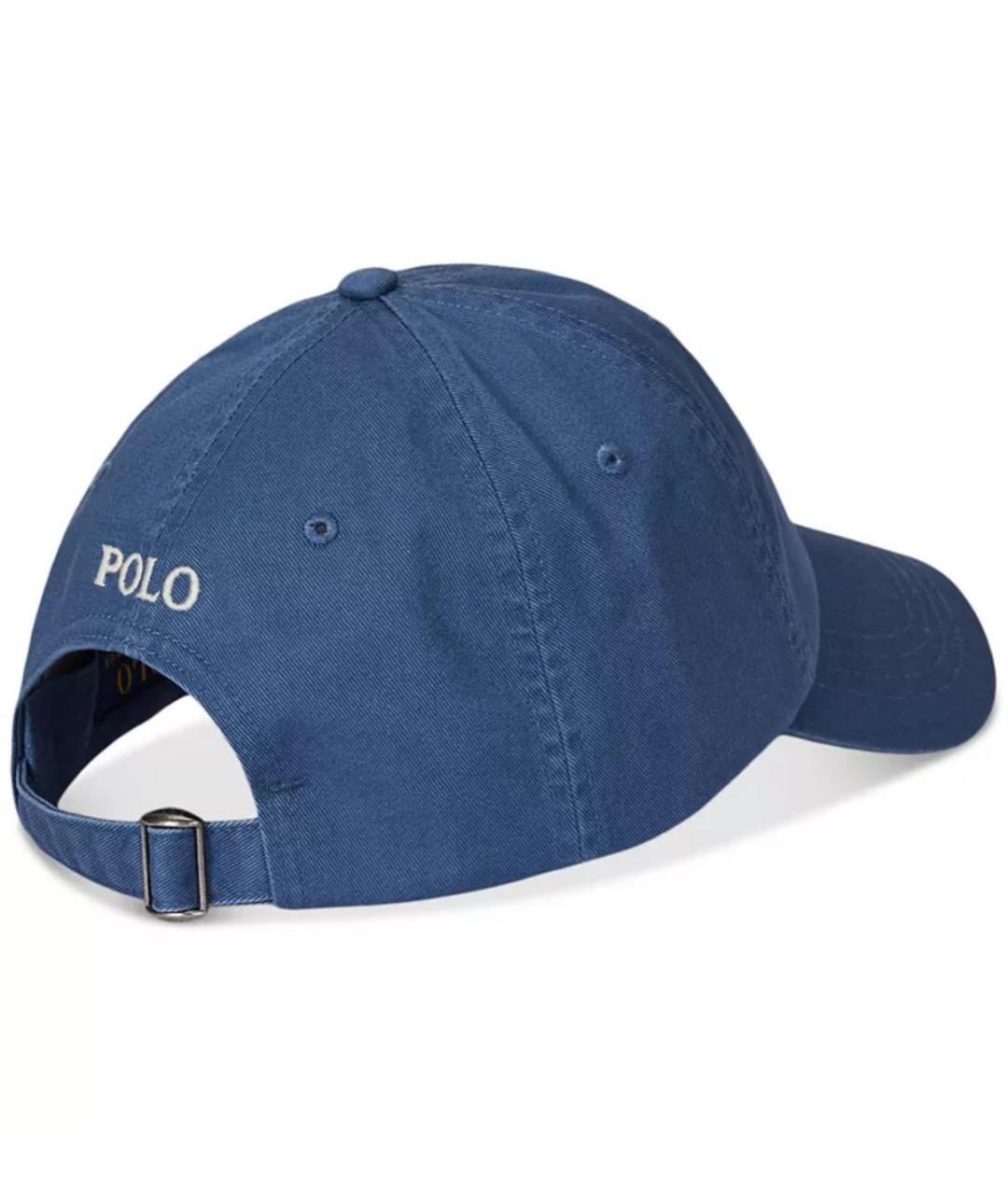 POLO RALPH LAUREN Темно-синяя хлопковая кепка/бейсболка, фото 2