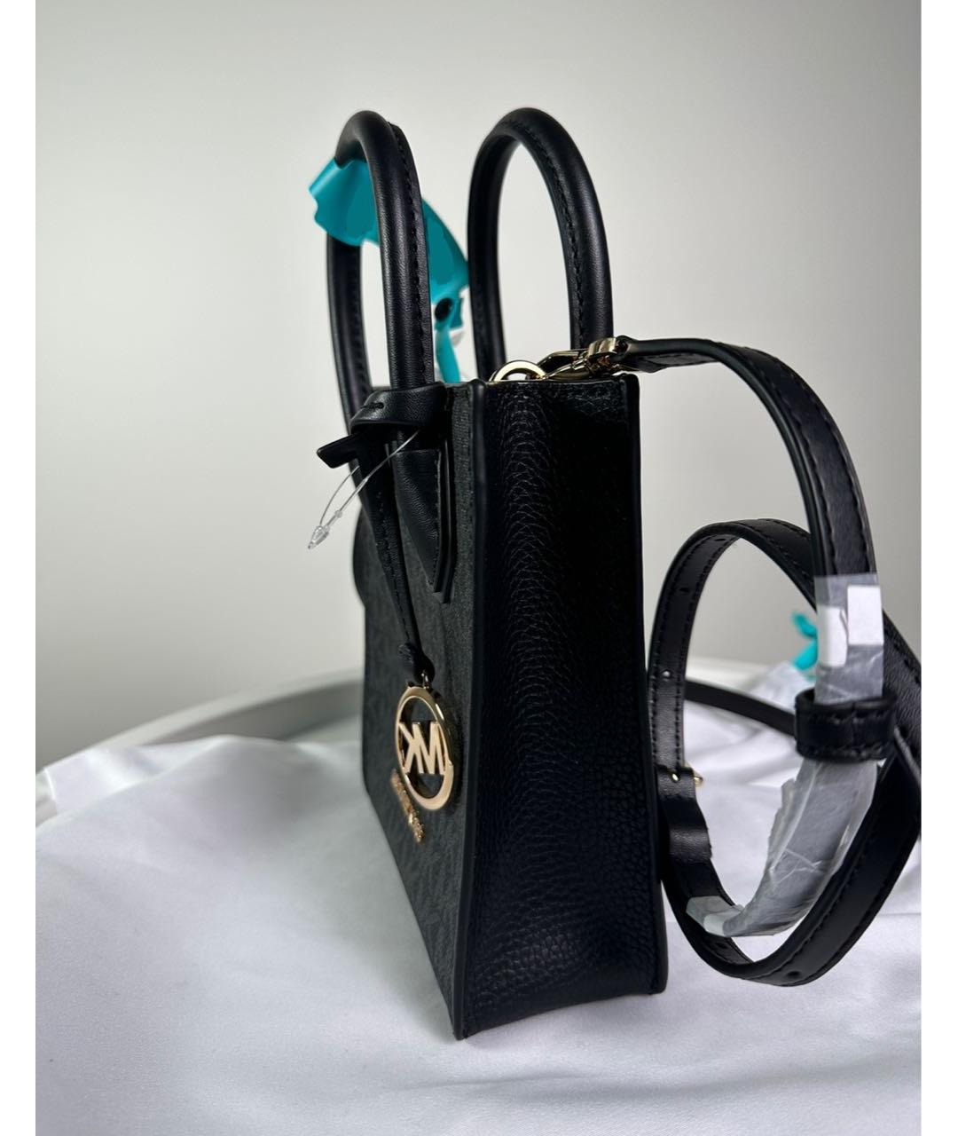 MICHAEL KORS Черная кожаная сумка с короткими ручками, фото 2