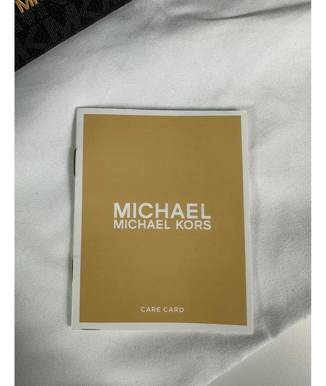 MICHAEL KORS Черная кожаная сумка с короткими ручками, фото 7