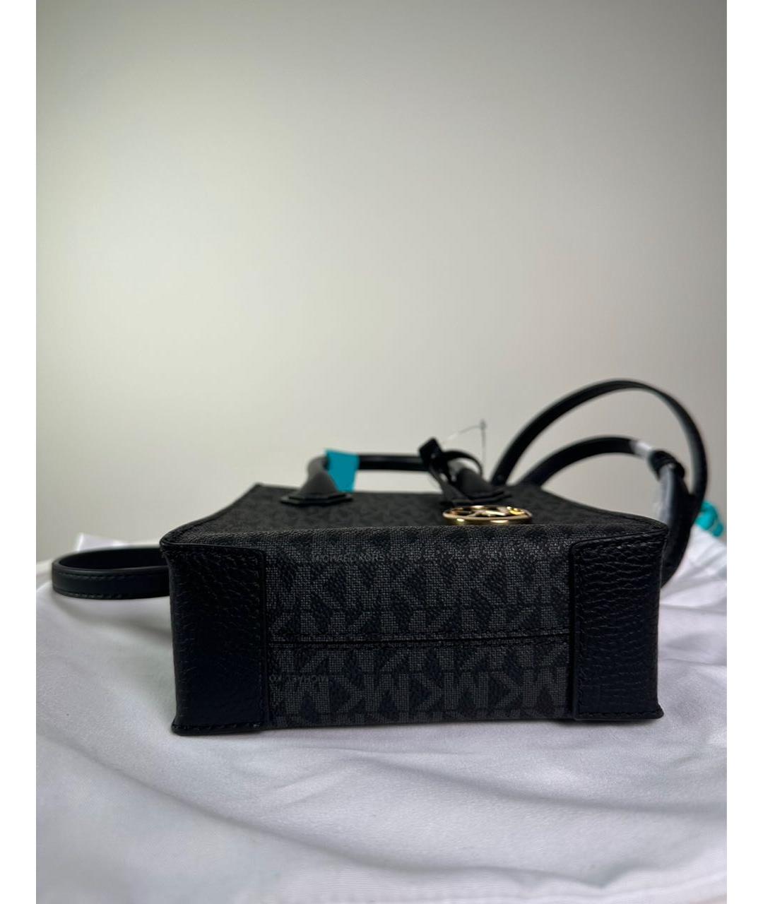 MICHAEL KORS Черная кожаная сумка с короткими ручками, фото 6