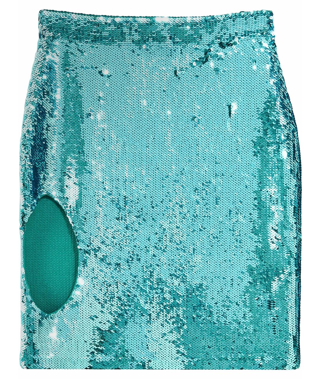 LOEWE Бирюзовая юбка мини, фото 1