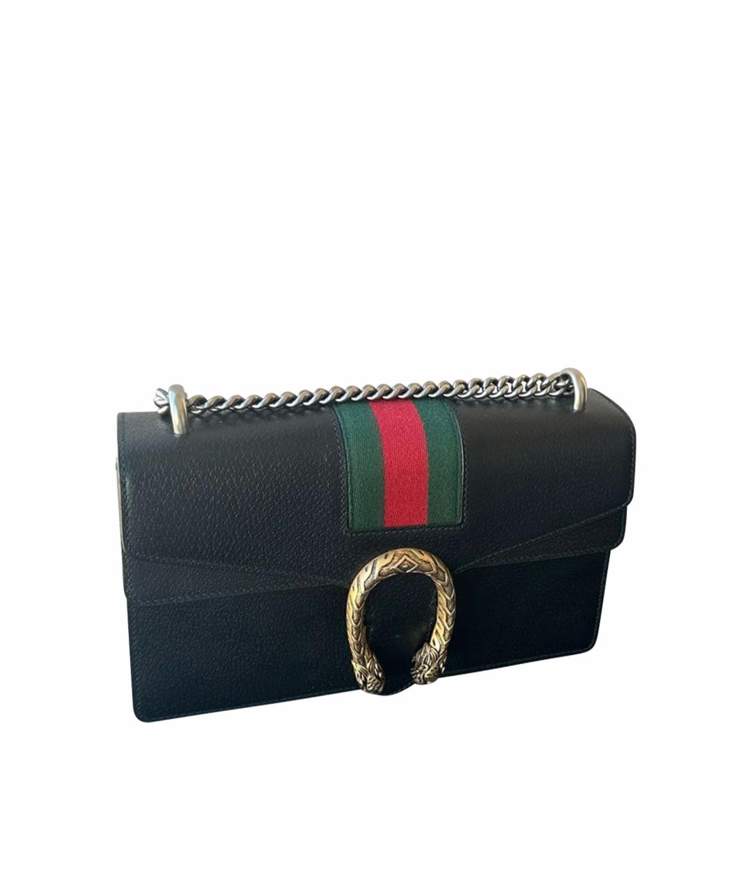 GUCCI Черная кожаная сумка через плечо, фото 1