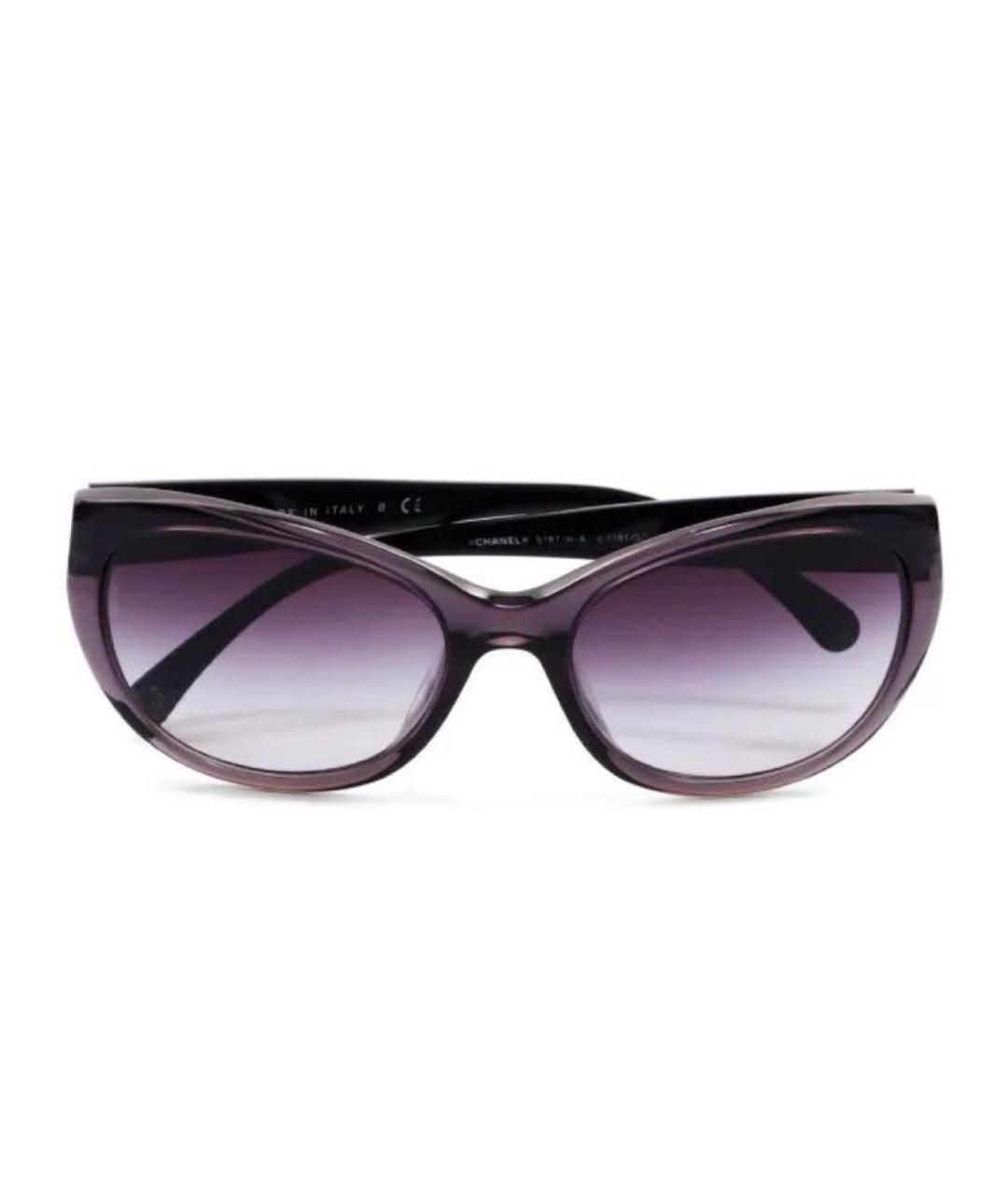 CHANEL Фиолетовые пластиковые солнцезащитные очки, фото 2