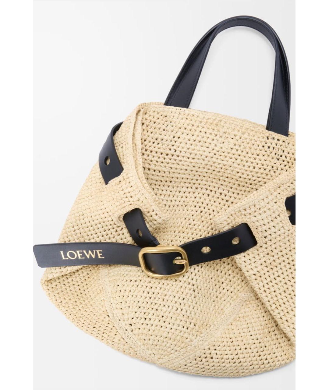 LOEWE Бежевая пелетеная сумка через плечо, фото 8