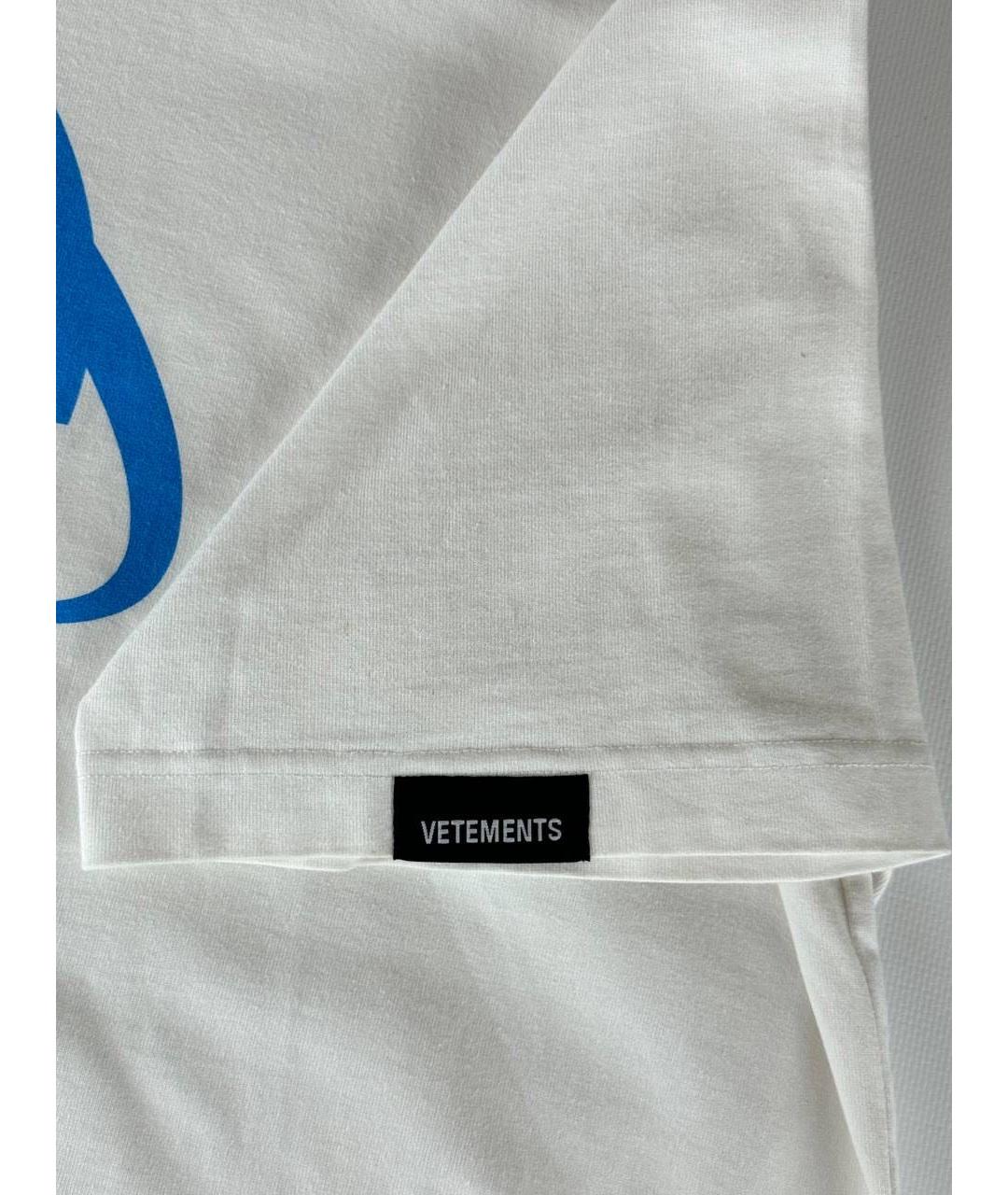 VETEMENTS Белая хлопковая футболка, фото 5