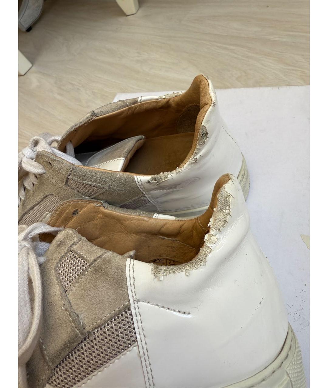 MM6 MAISON MARGIELA Белые кожаные кеды, фото 7
