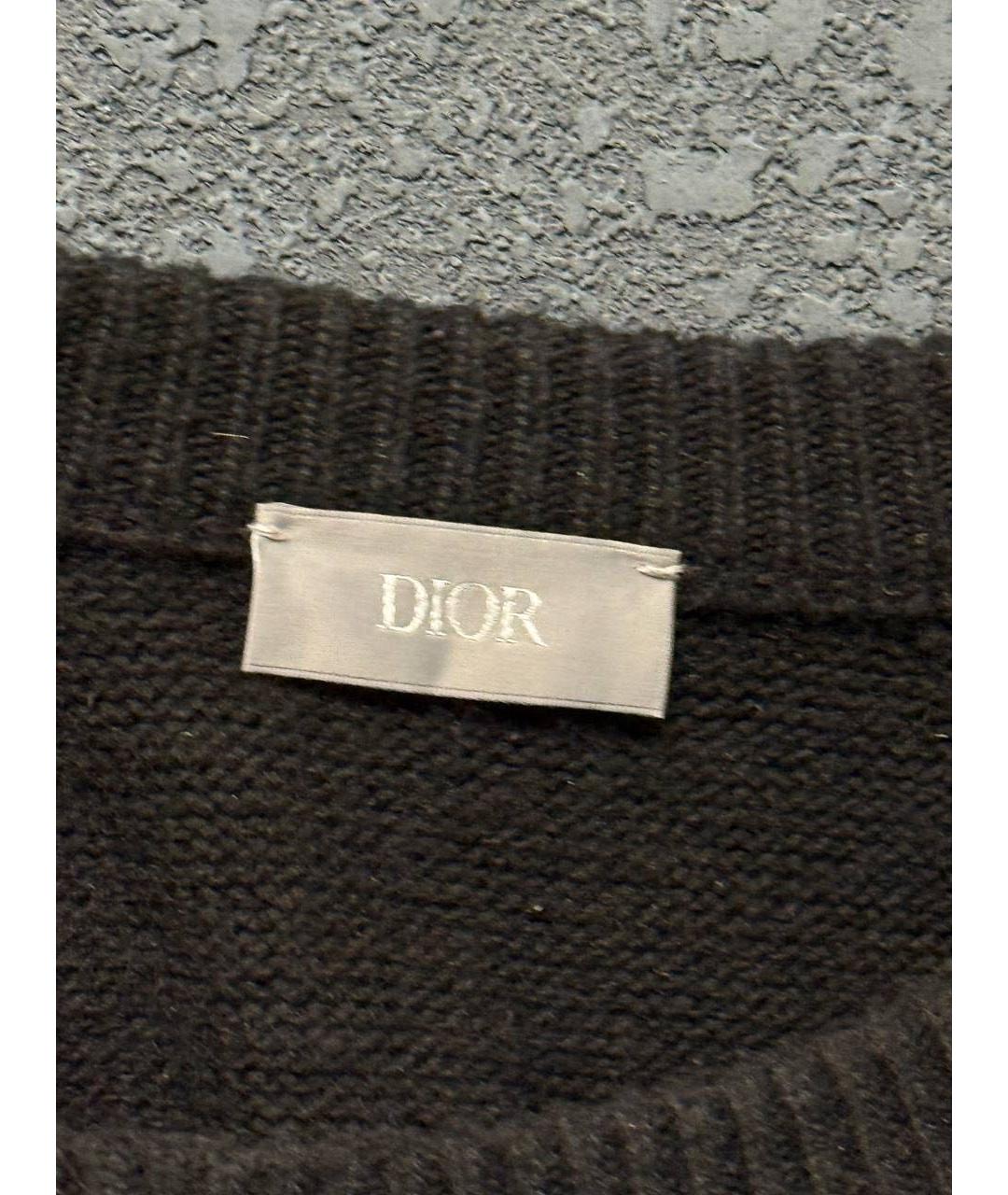 CHRISTIAN DIOR Черный шерстяной джемпер / свитер, фото 3