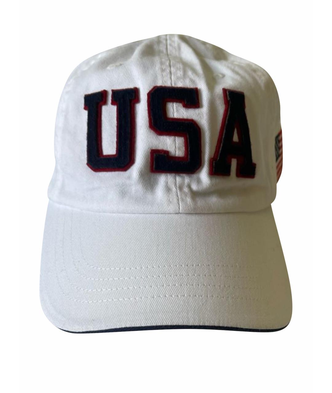 POLO RALPH LAUREN Белая хлопковая кепка/бейсболка, фото 1