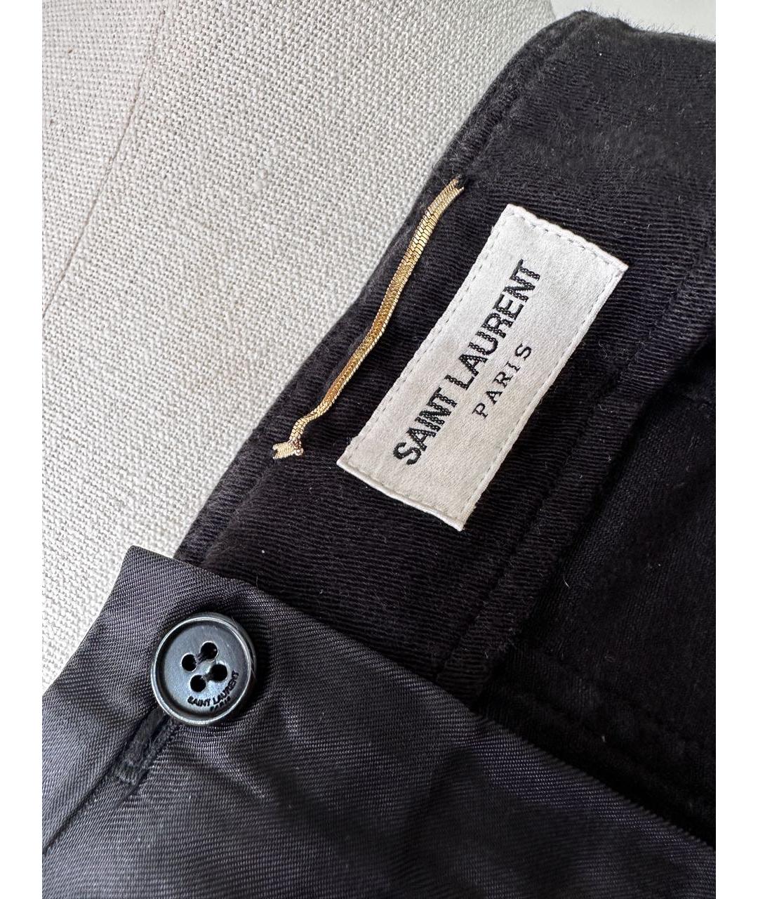 SAINT LAURENT Черные хлопковые шорты, фото 7