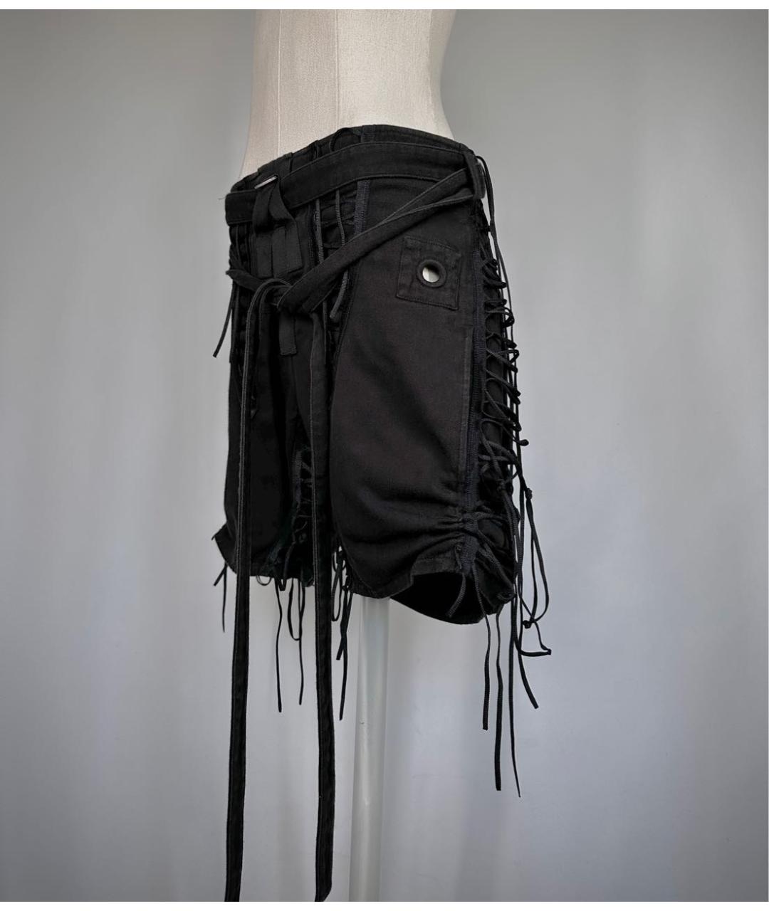 SAINT LAURENT Черные хлопковые шорты, фото 5