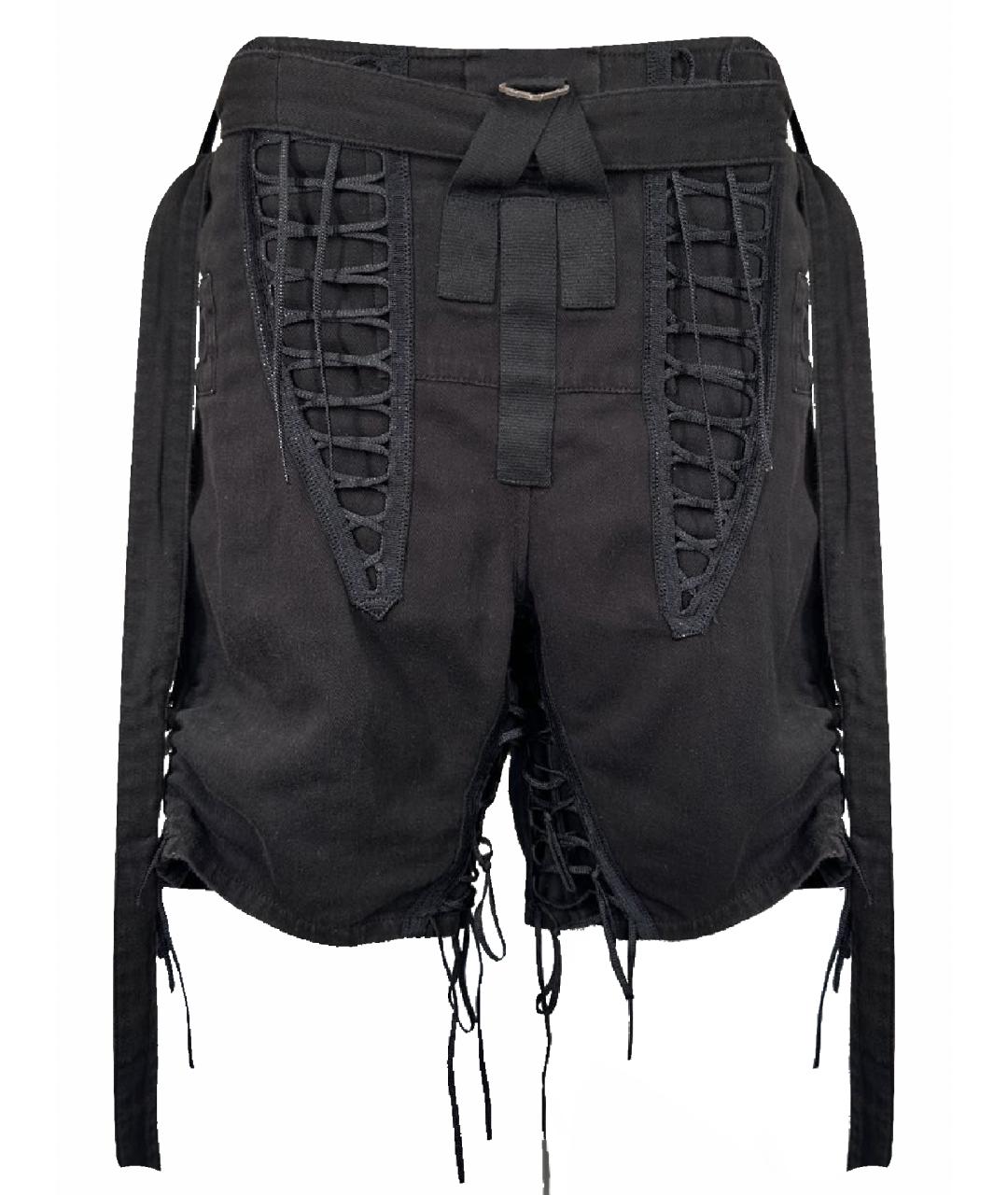 SAINT LAURENT Черные хлопковые шорты, фото 1