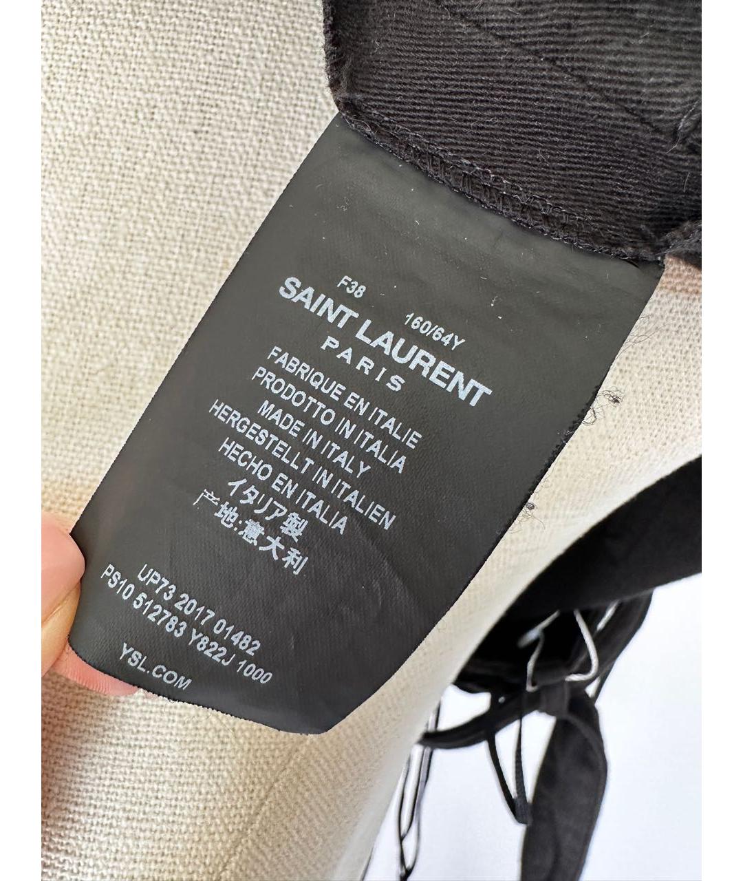 SAINT LAURENT Черные хлопковые шорты, фото 8