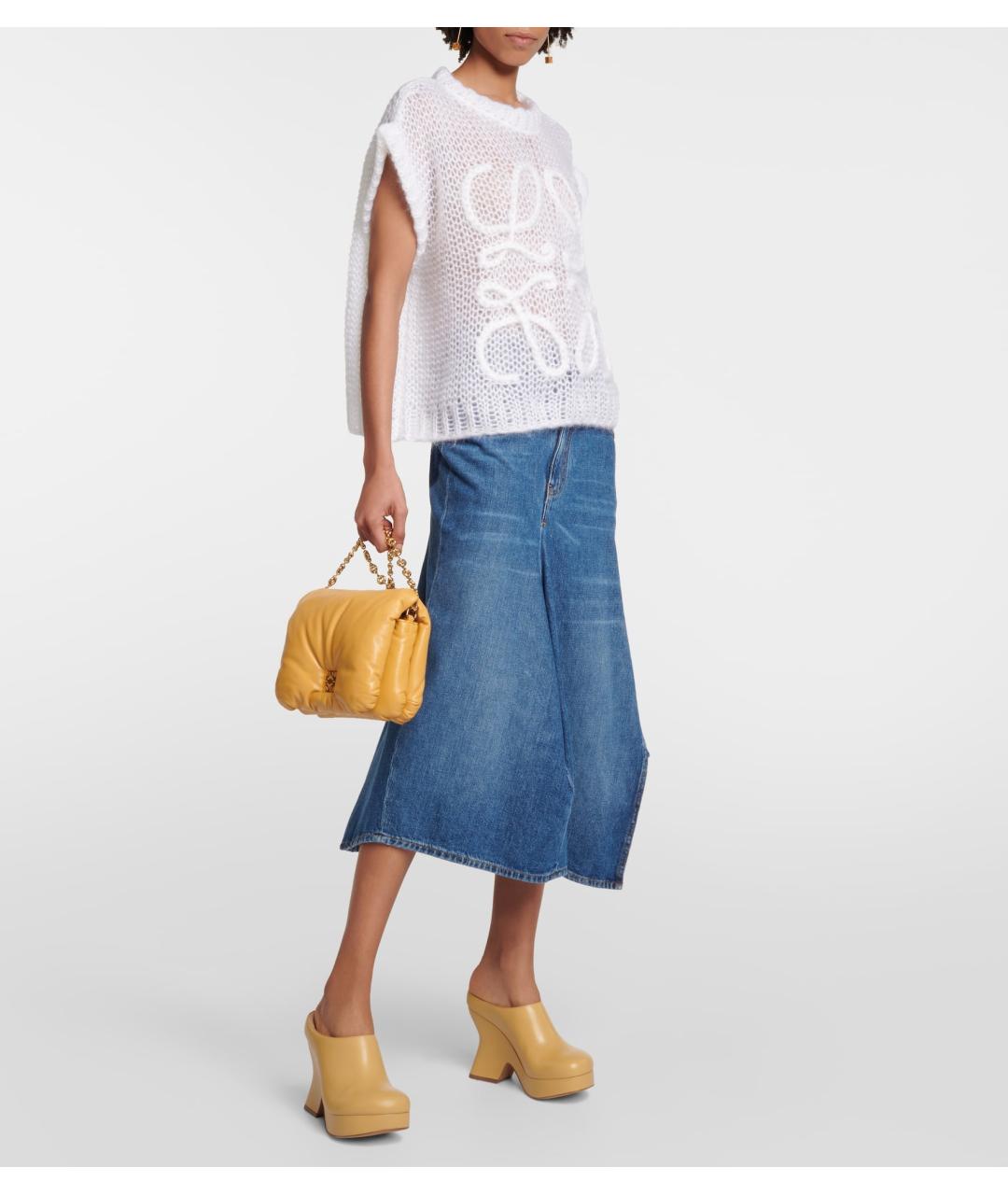 LOEWE Желтые кожаные мюли, фото 7
