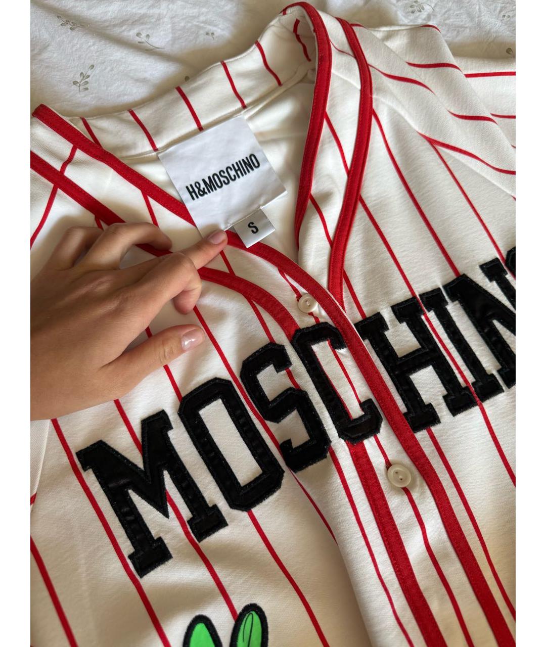 MOSCHINO Белое полиэстеровое повседневное платье, фото 2
