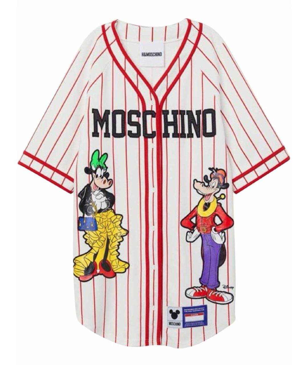 MOSCHINO Белое полиэстеровое повседневное платье, фото 1