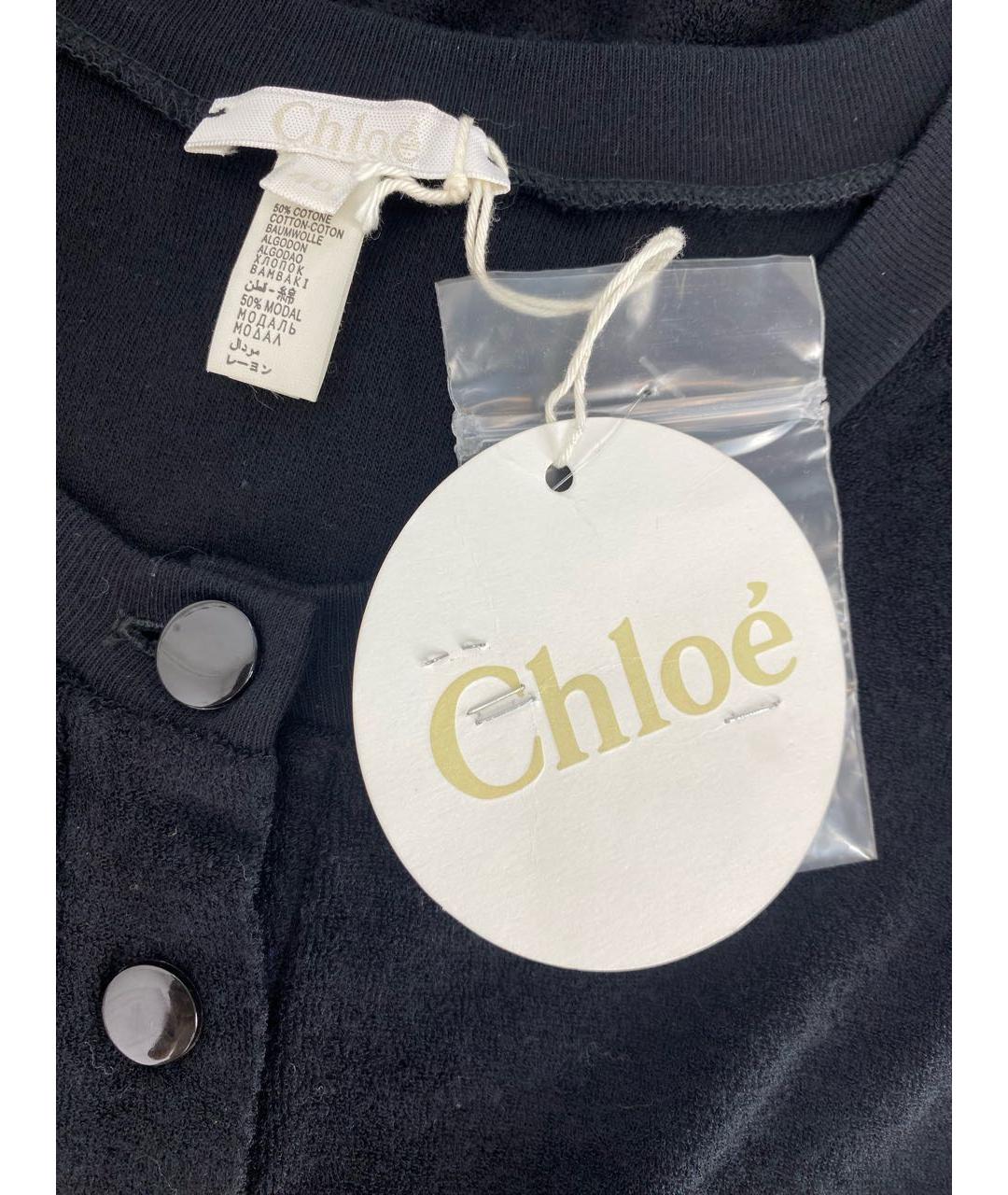 CHLOE Черное хлопковое платье, фото 4