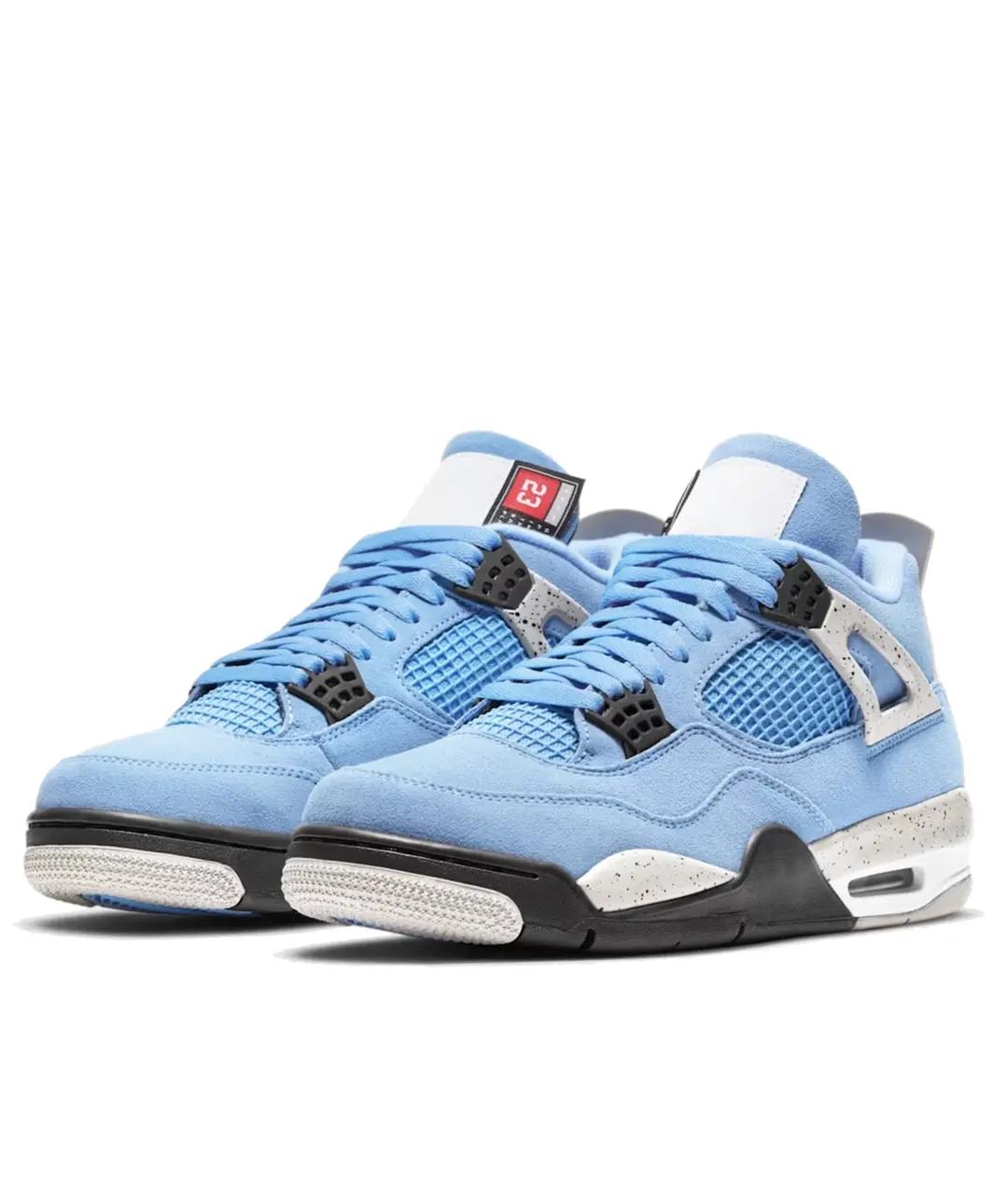 JORDAN Голубые кожаные кроссовки, фото 2