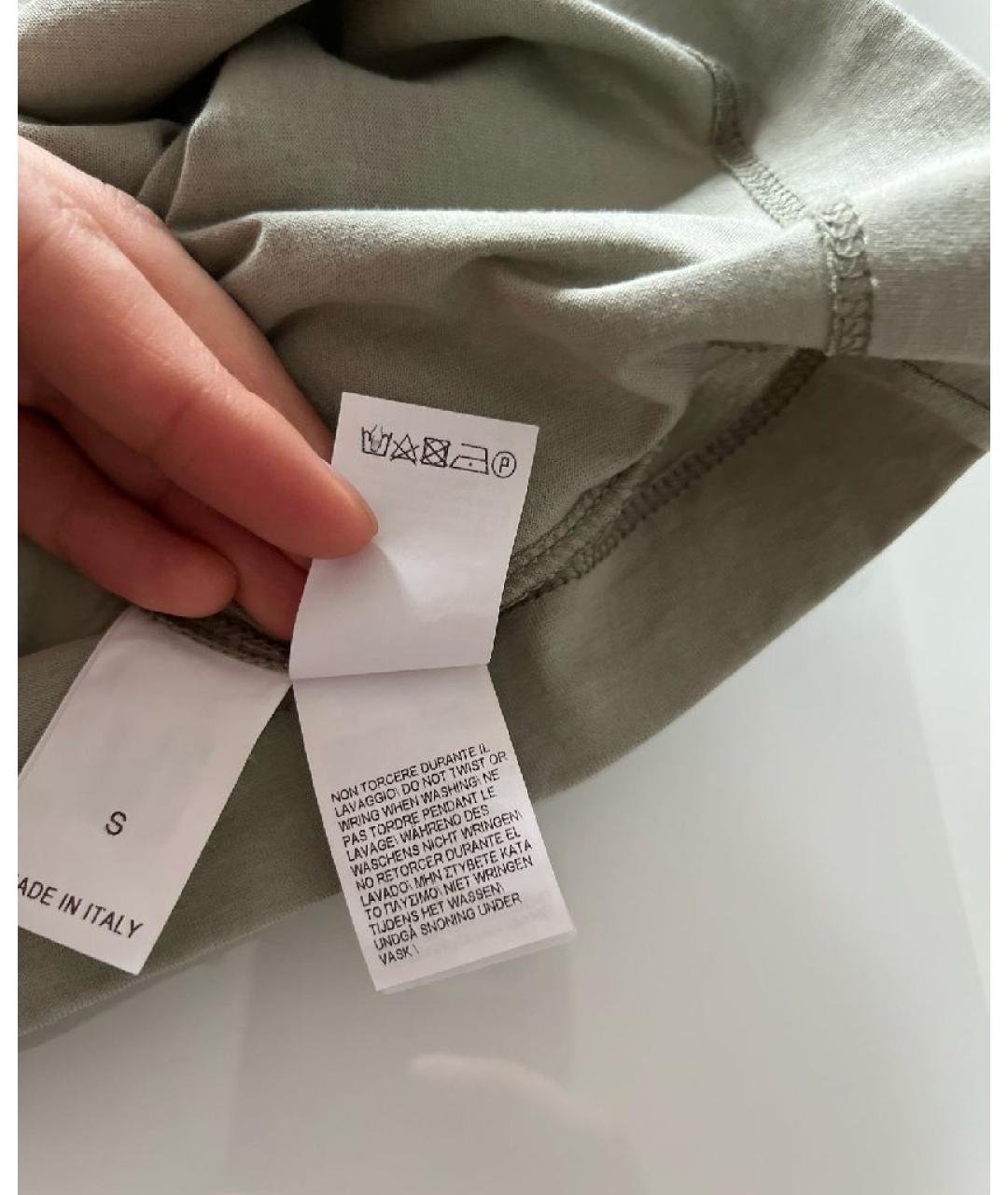 BRUNELLO CUCINELLI Серая хлопковая футболка, фото 8