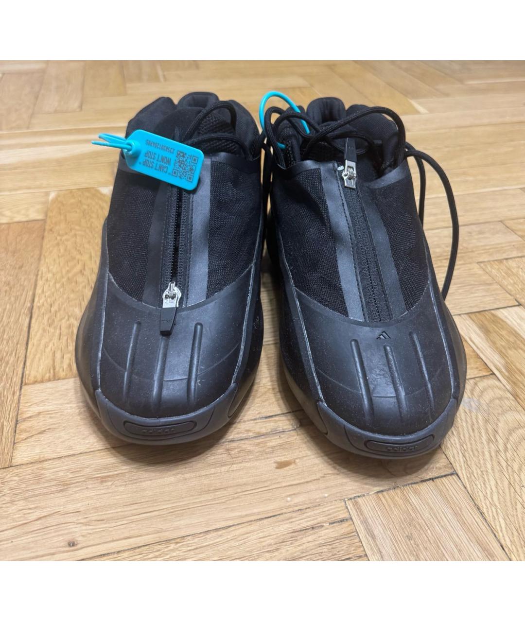 ADIDAS Черные синтетические низкие кроссовки / кеды, фото 2