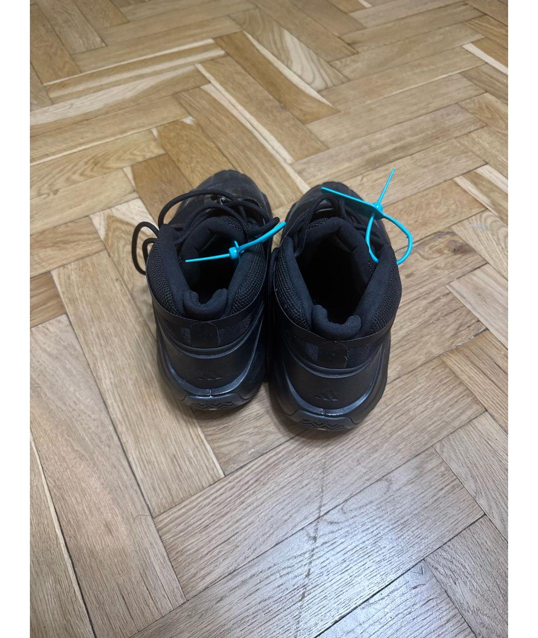 ADIDAS Черные синтетические низкие кроссовки / кеды, фото 4