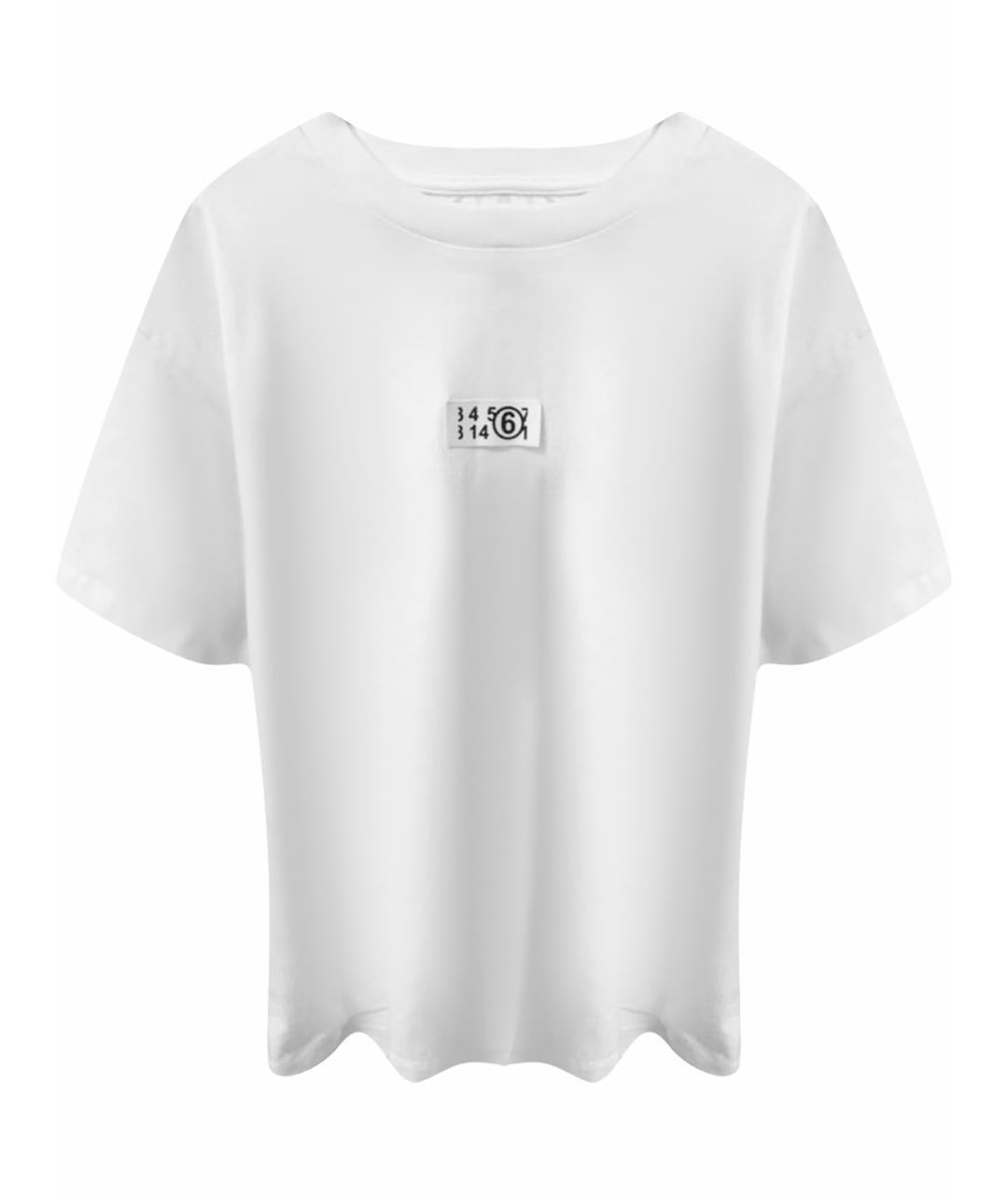 MAISON MARGIELA Белая хлопковая футболка, фото 1