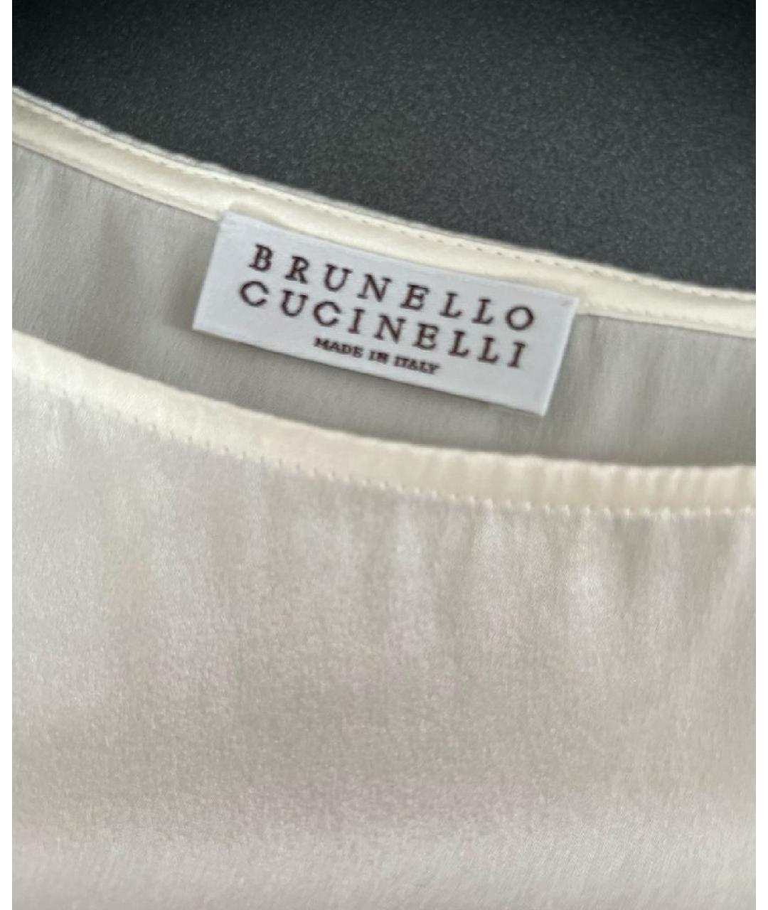 BRUNELLO CUCINELLI Белая шерстяная футболка, фото 3