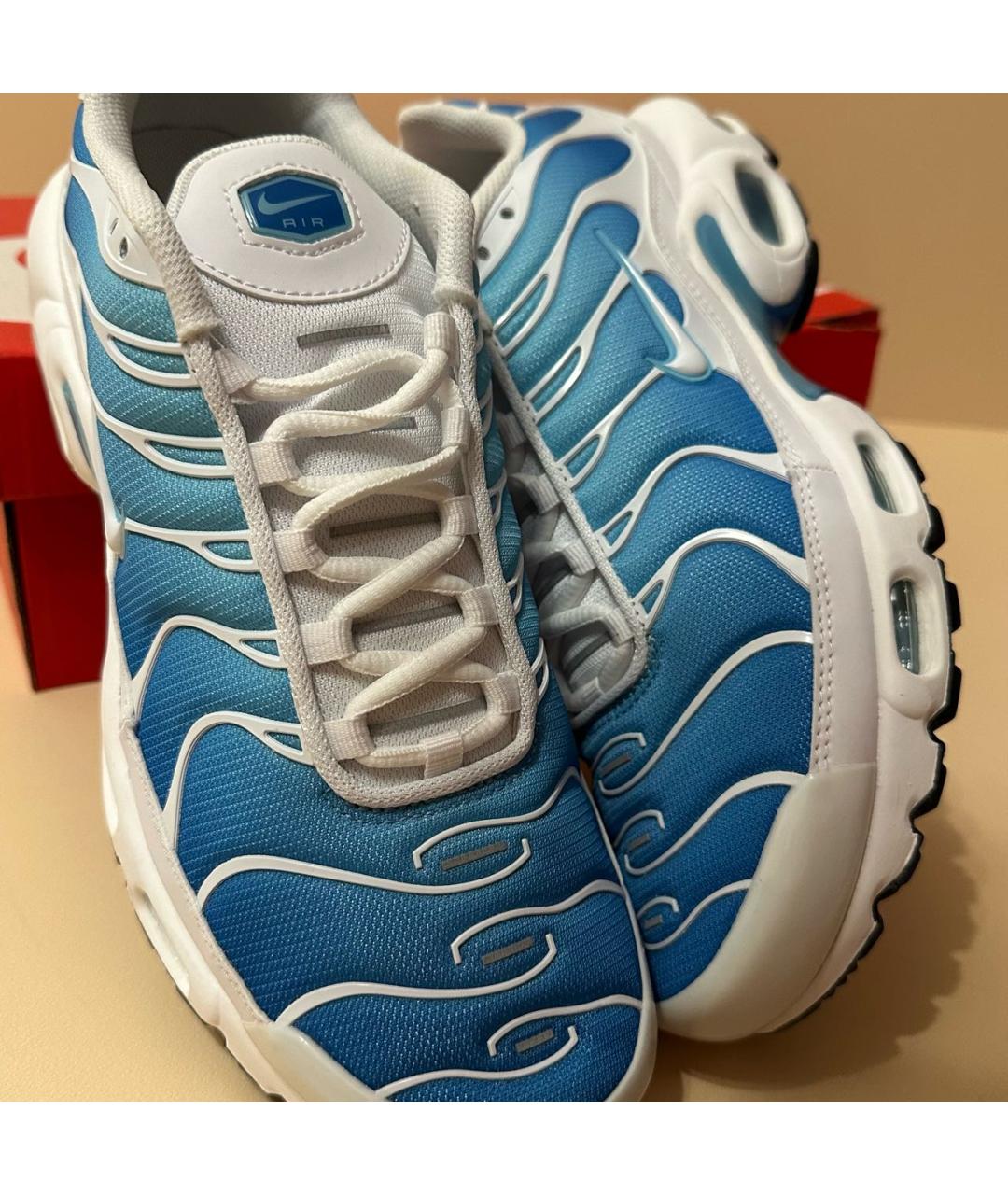 NIKE Голубые текстильные низкие кроссовки / кеды, фото 7