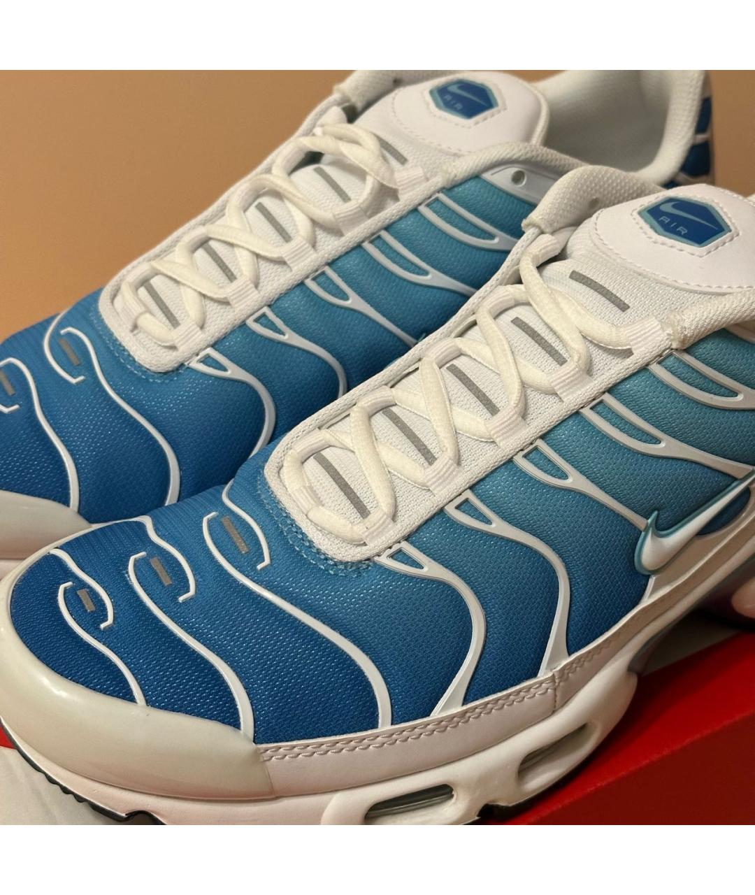 NIKE Голубые текстильные низкие кроссовки / кеды, фото 4