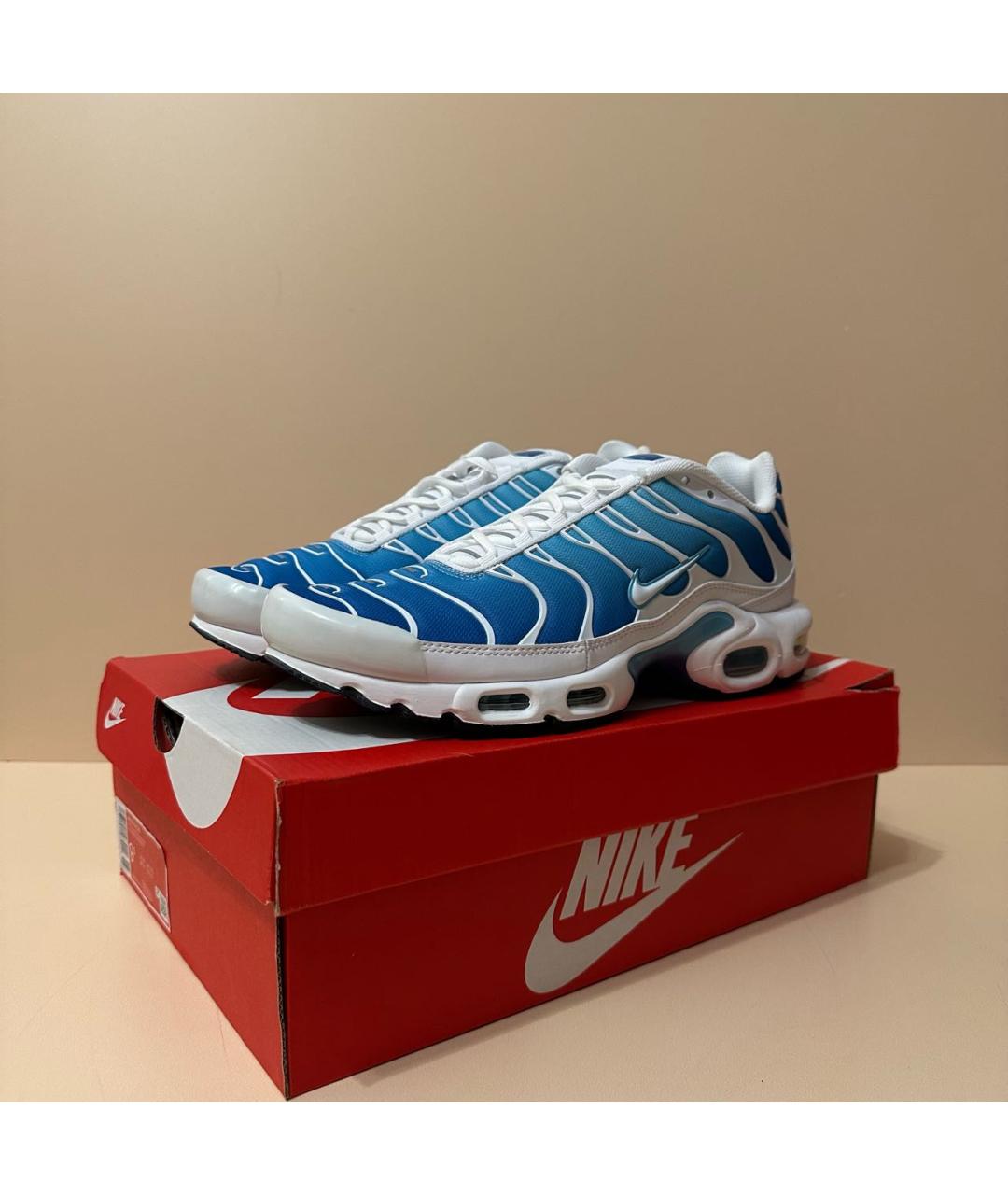 NIKE Голубые текстильные низкие кроссовки / кеды, фото 2