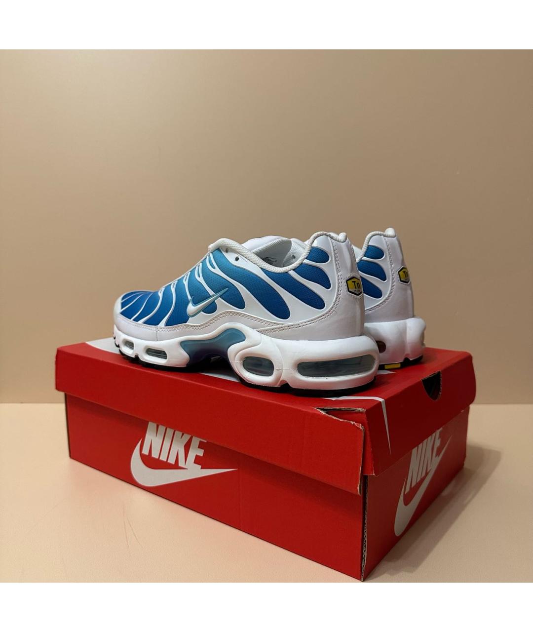 NIKE Голубые текстильные низкие кроссовки / кеды, фото 3