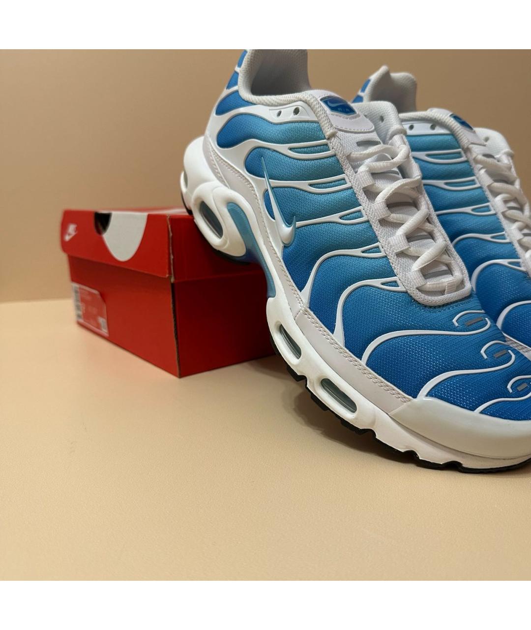NIKE Голубые текстильные низкие кроссовки / кеды, фото 6