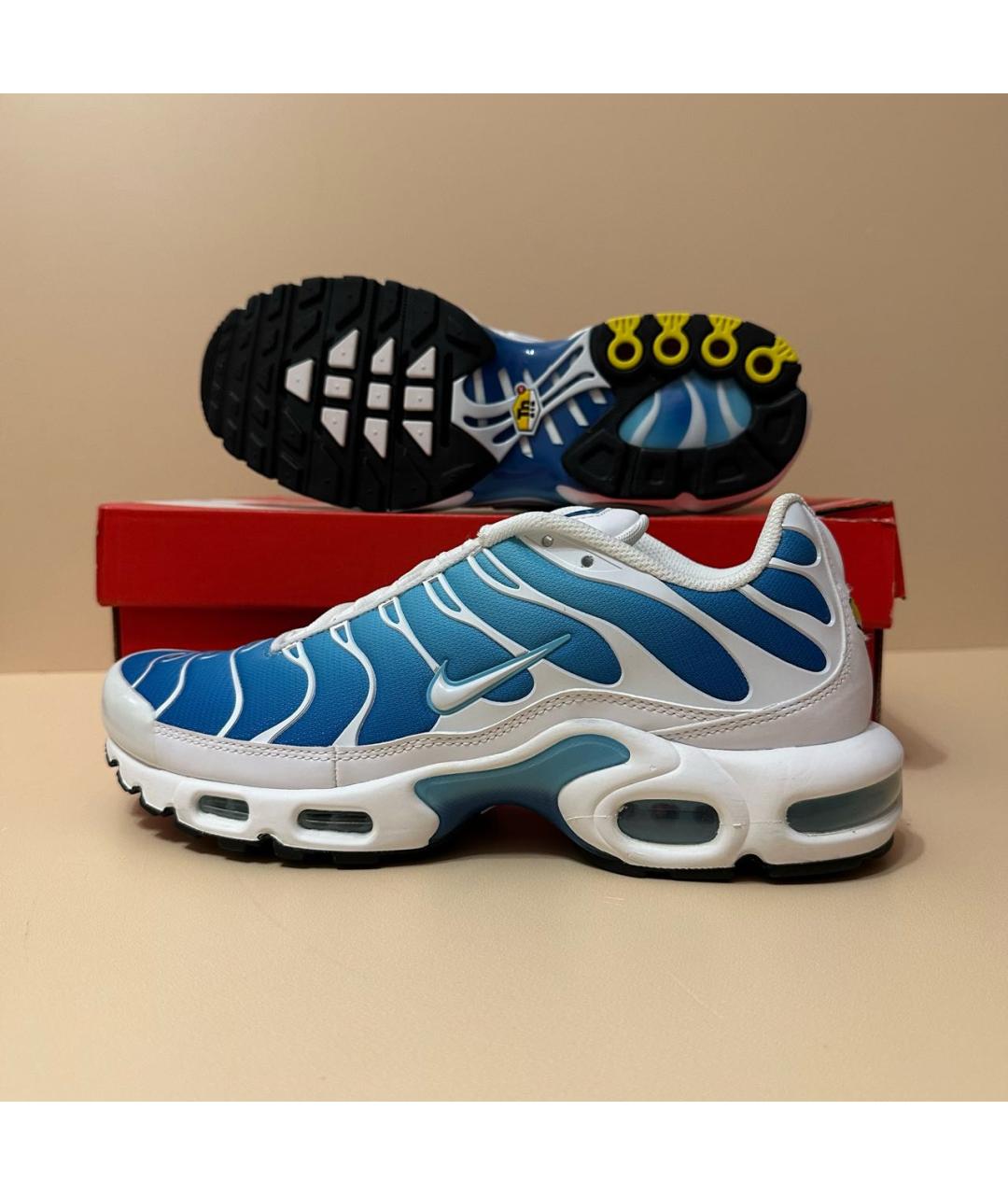 NIKE Голубые текстильные низкие кроссовки / кеды, фото 5