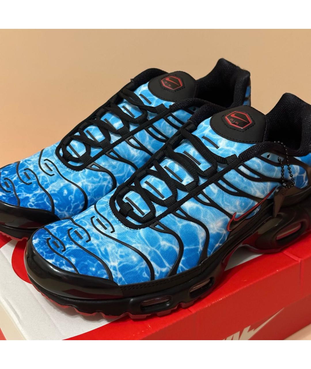 NIKE Синие текстильные низкие кроссовки / кеды, фото 5