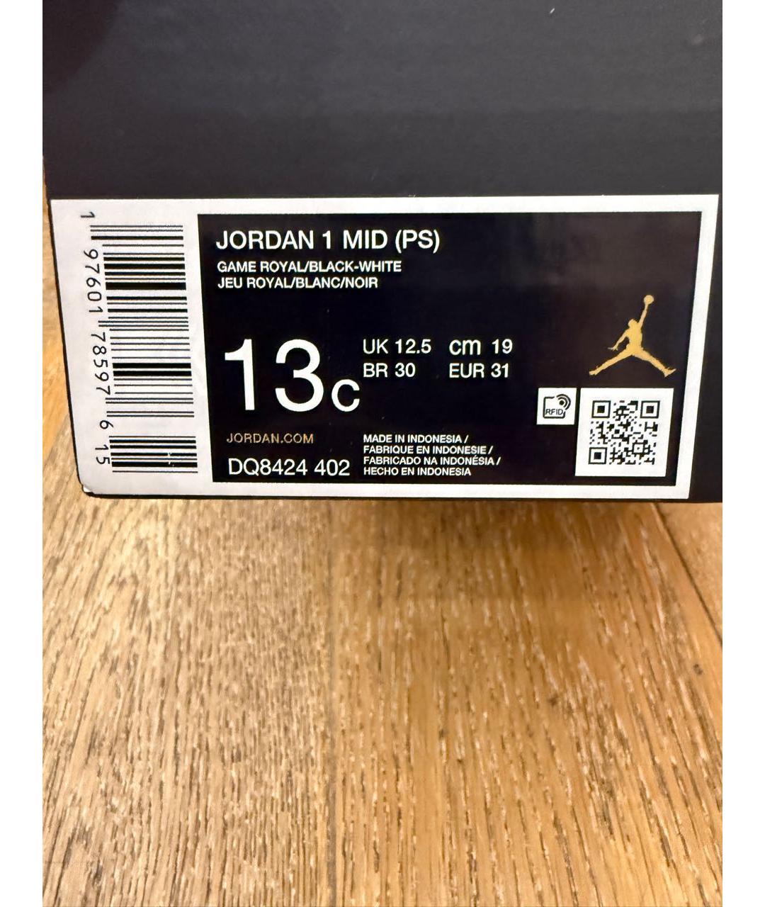 JORDAN Синие кожаные кеды, фото 8