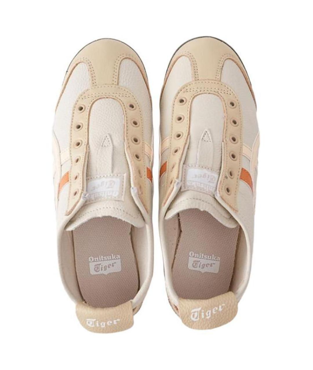 ONITSUKA TIGER Бежевые кожаные кеды, фото 4