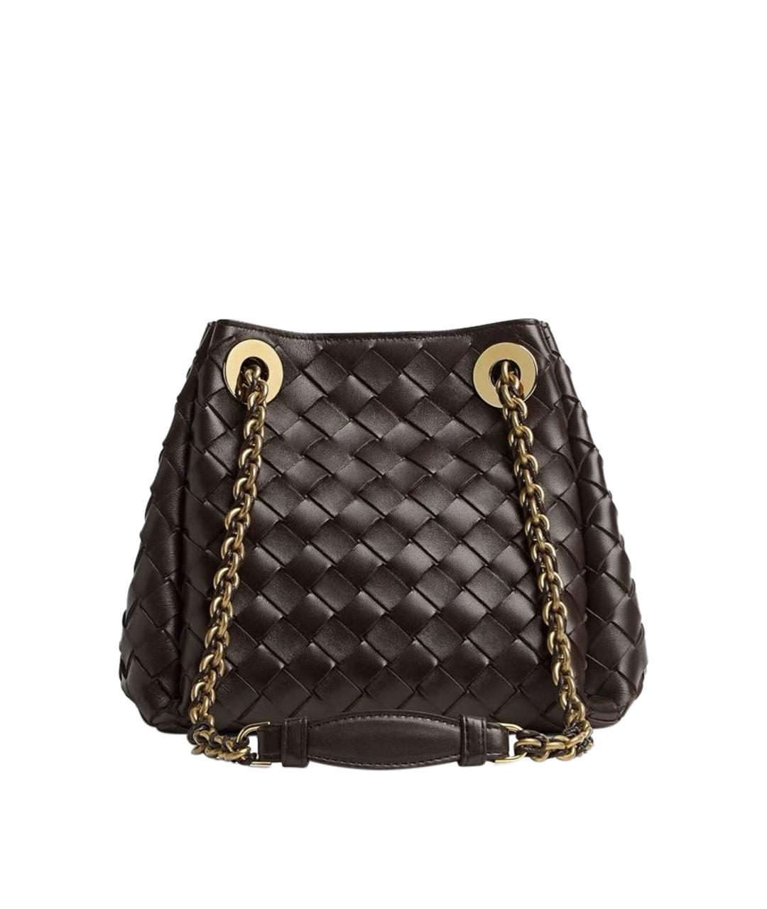 BOTTEGA VENETA Коричневая кожаная сумка через плечо, фото 1