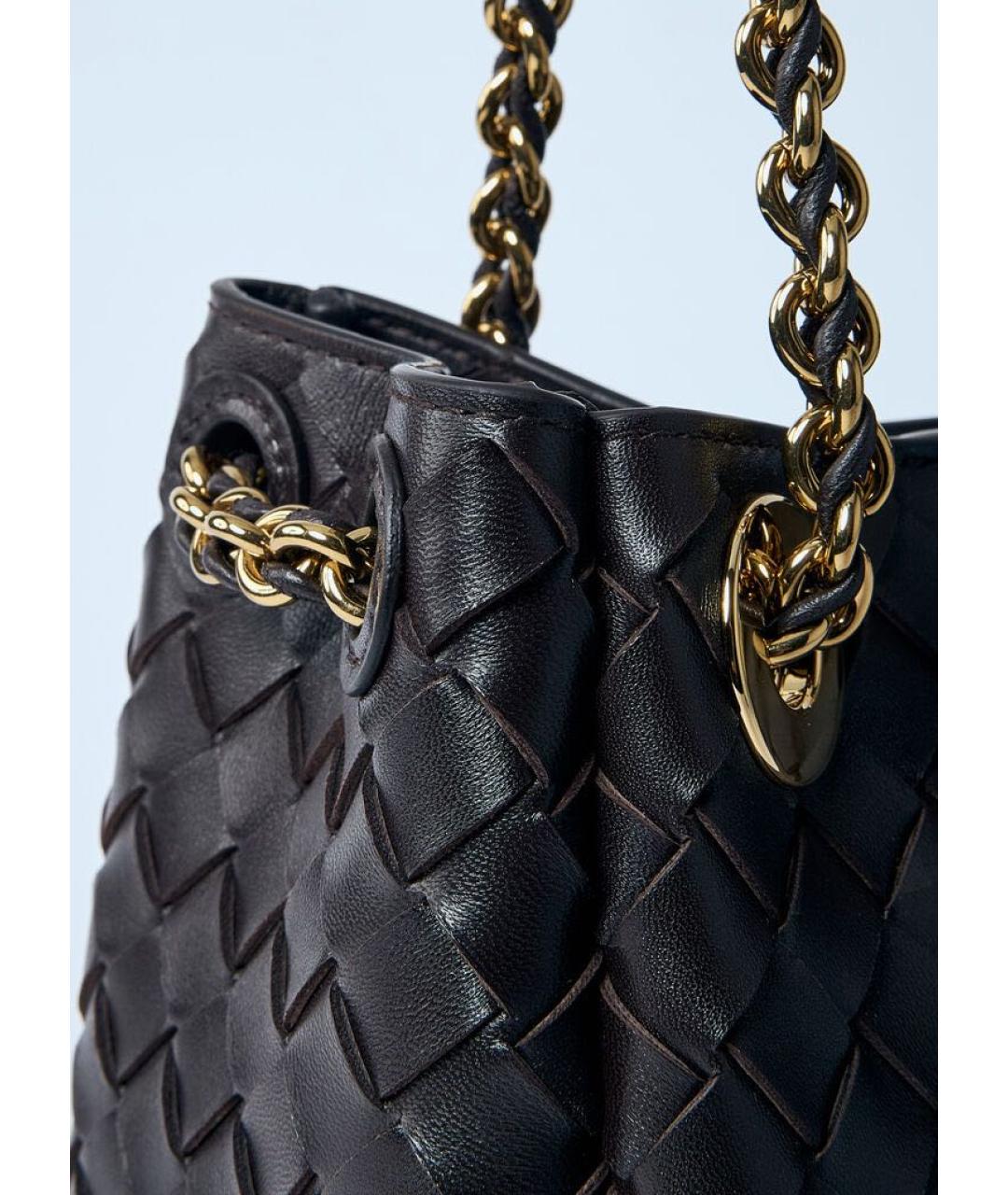 BOTTEGA VENETA Коричневая кожаная сумка через плечо, фото 5