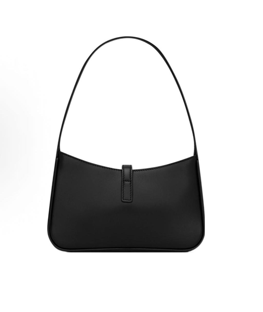 SAINT LAURENT Черная кожаная сумка с короткими ручками, фото 2