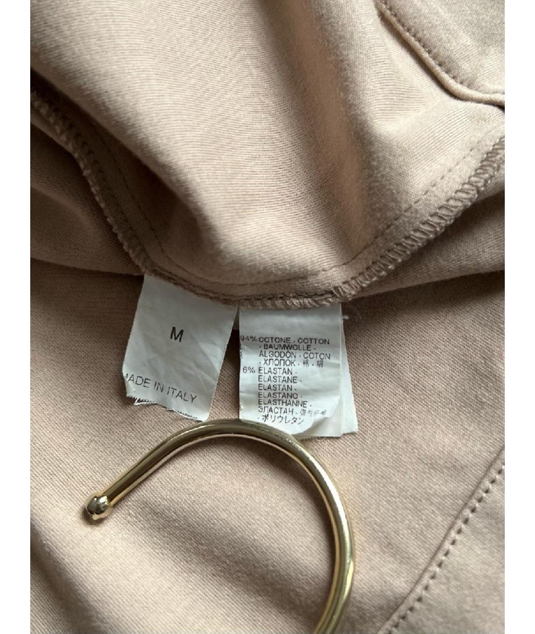 BRUNELLO CUCINELLI Бежевая хлопковая футболка, фото 8