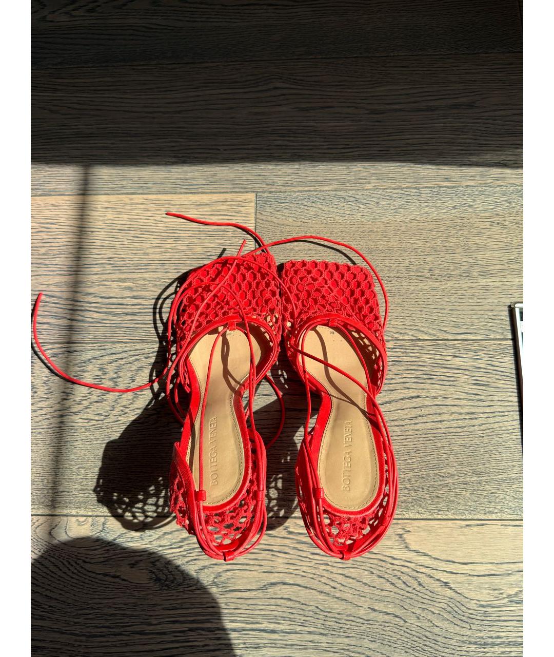 BOTTEGA VENETA Красные текстильные туфли, фото 3