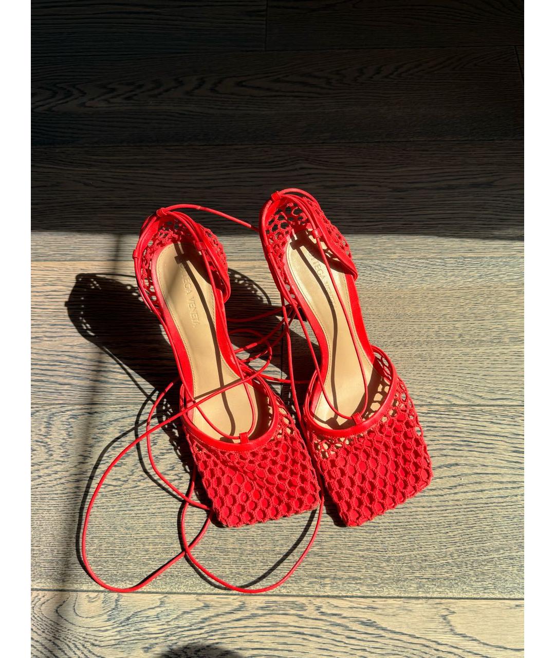 BOTTEGA VENETA Красные текстильные туфли, фото 2