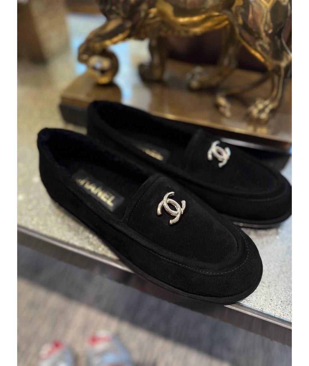 CHANEL Коричневые замшевые мокасины, фото 4