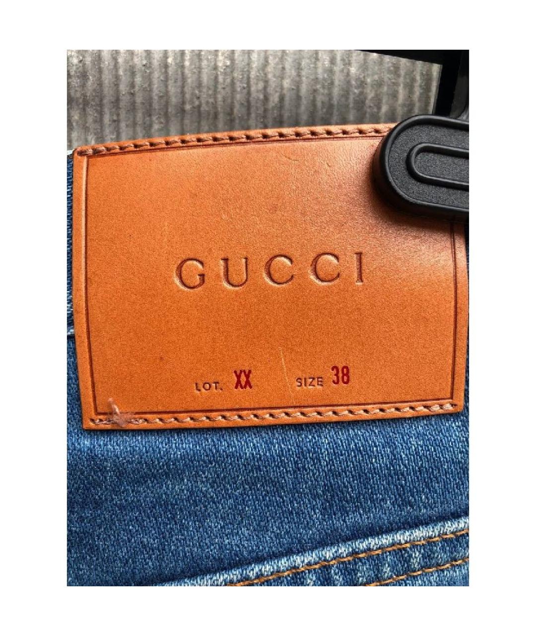 GUCCI Синяя хлопковая юбка миди, фото 5