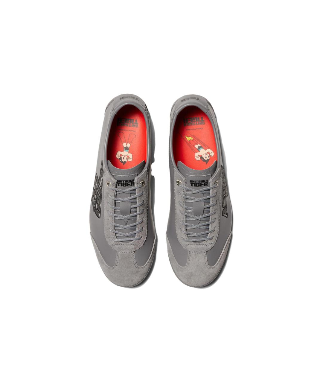 ONITSUKA TIGER Серые кожаные кроссовки, фото 5