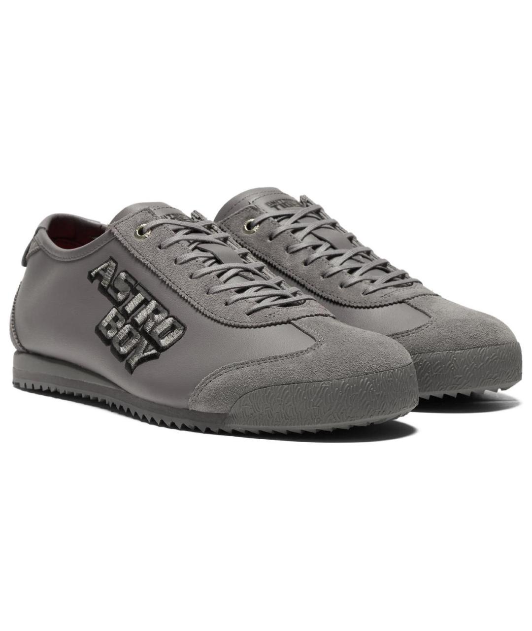 ONITSUKA TIGER Серые кожаные кроссовки, фото 3